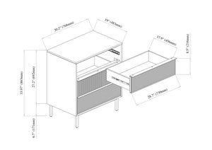 Avant  3 Drawer Dresser - Mochaccino