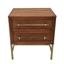 Load image into Gallery viewer, Sophia 2 Drawer Nightstand in Brown Finish From Hopper Studio
