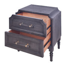 Load image into Gallery viewer, Pagoda 2 Drawer Nightstand - Antique Black