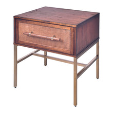 Load image into Gallery viewer, Sophia  1 Drawer Nightstand -Pecan Brown